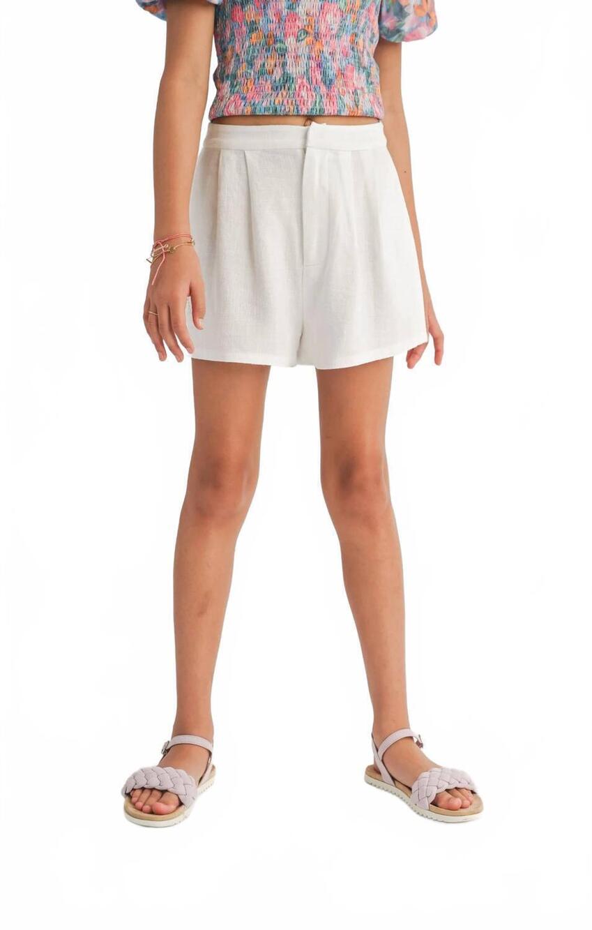 NEW SADIE & SAGE girls shoreline shorts in white